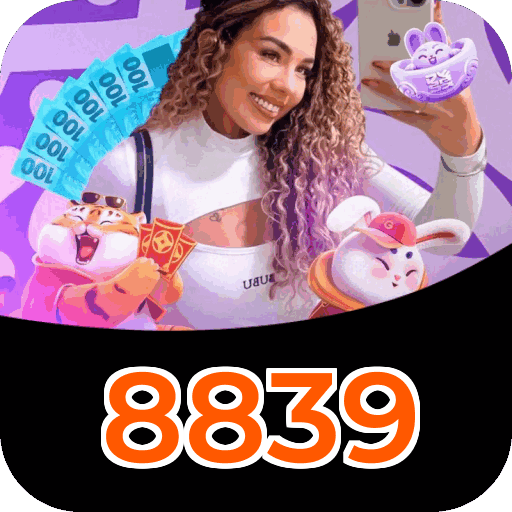Interface do aplicativo 8839 mostrando jogos disponíveis no iOS e Android
